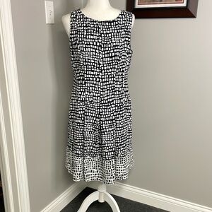 Lauren Ralph Lauren Dress Womens Dress Size 12 Two Tone Black White Drop Waist
